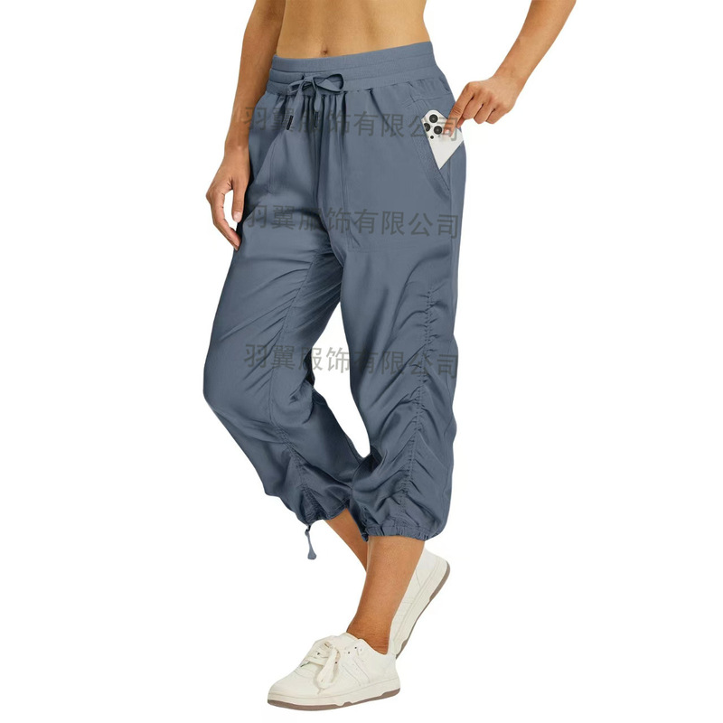 2026TBMPOY Women's Sweatpants Capri Pants Lightweight Hiking Quick-Dry Casual Outdoor Travel Leg-Lengthening