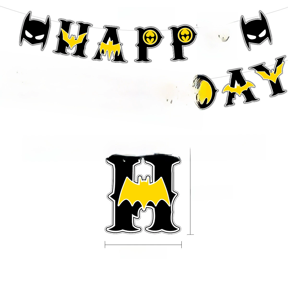 Evening dress with letters, balloon, heroes, set, Batman