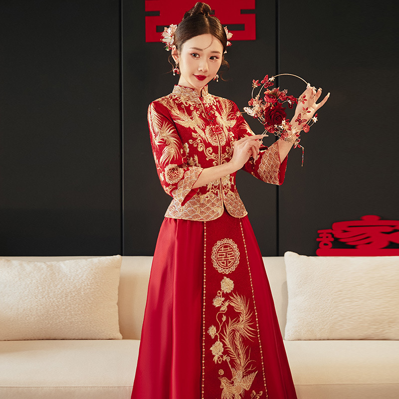 Xiuhe Dress for Brides 2026 New Style Chinese Wedding Dress New Style Petite Wedding Dress Summer Xiuhe Kimono Xiuhe Dress for Brides 2026 New Style Chinese Wedding Dress New Style Petite Wedding Dress Summer Xiuhe Kimono