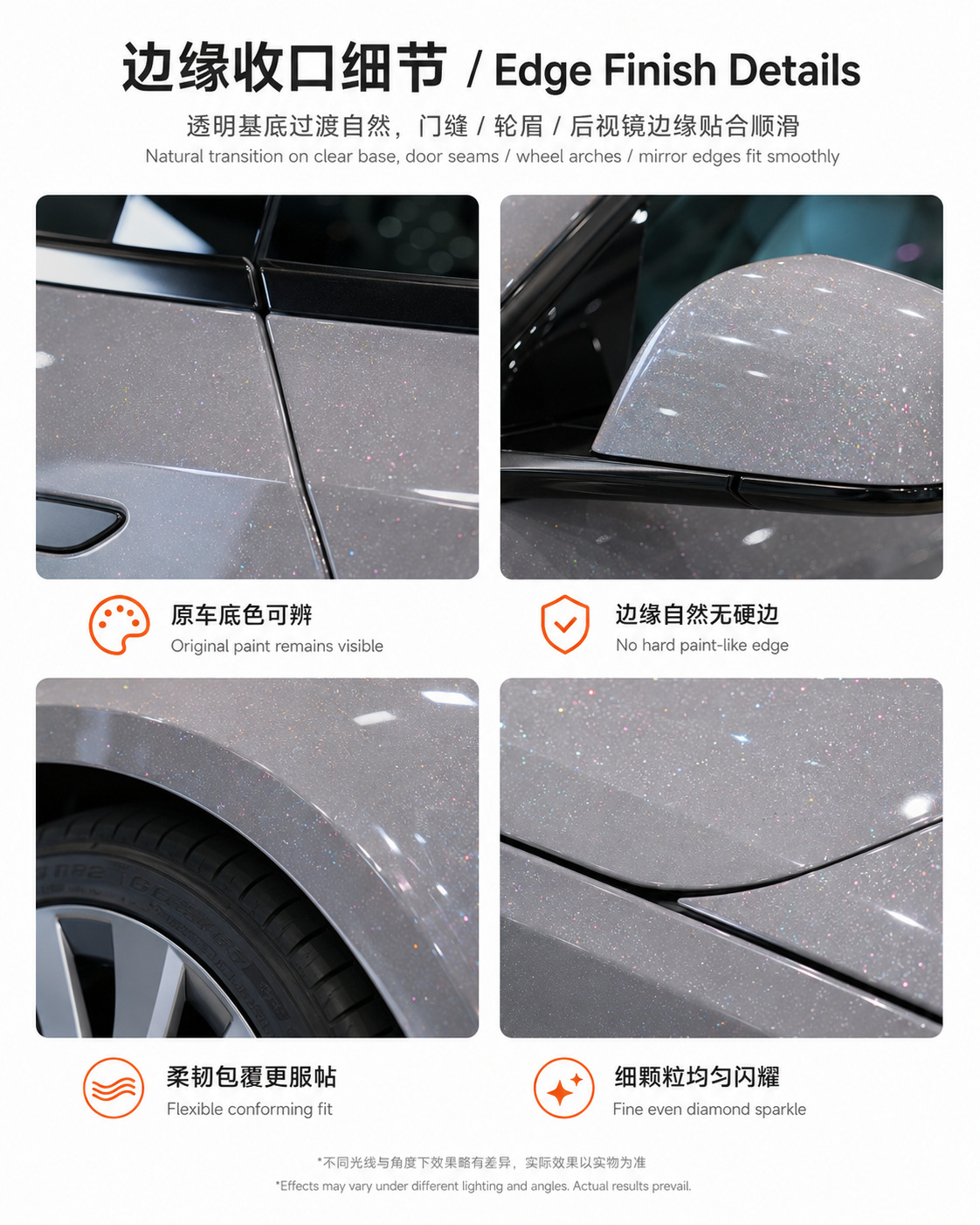 Tpu Transparent Base Color Diamond Car Wrap Film Pink Diamond Blue Diamond Gold Diamond Dry Adhesive Car Color Change Film Manufacturer Wholesale in Stock