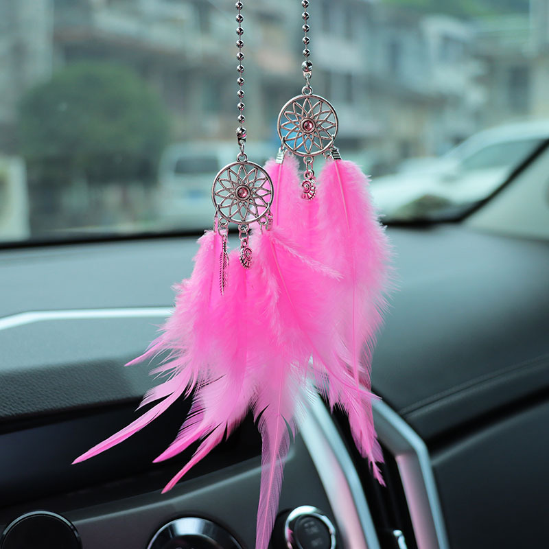 Feather Dream Catcher Car Pendant Creative Rearview Mirror Car Hanging Car Pendant Car Interior Pendant