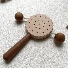 拨浪鼓婴幼儿安抚磨牙新生玩具益智抓握婴儿拍照礼物道具宝宝摇铃