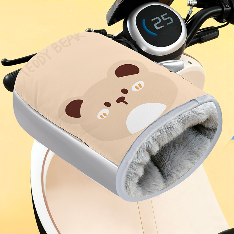 겨울 장갑 손가락 구멍 디지털 인쇄 둥근 곰