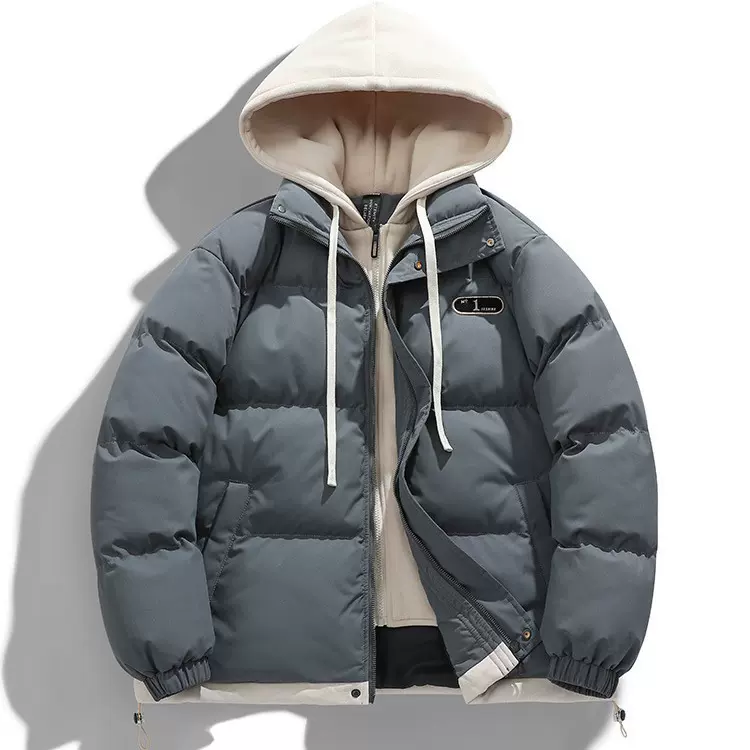 假两件棉衣男冬季2025新款宽松糖果色保暖棉袄棉服男冬装外套百搭