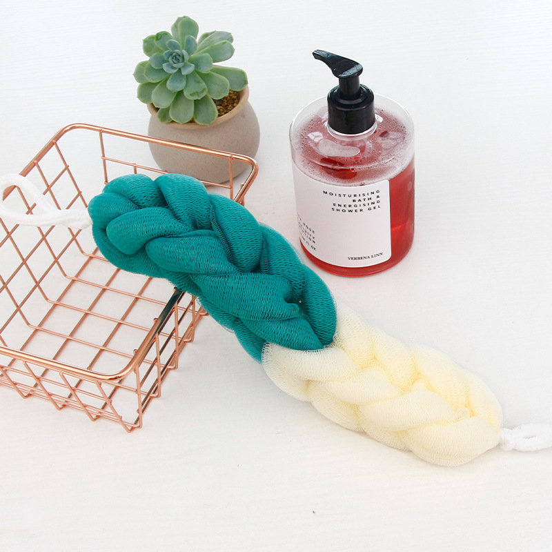 Nuevas toallas de baño largas tirando de toallas de espalda para adultos toallas de espuma de bola de baño al por mayor