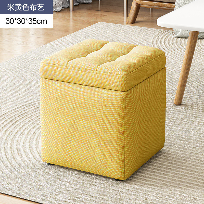 Taburete de almacenamiento, taburete de almacenamiento, puede sentarse en la puerta de la casa, probador de zapatos, banco de sofá pequeño, taburete de cambio de zapatos multifuncional