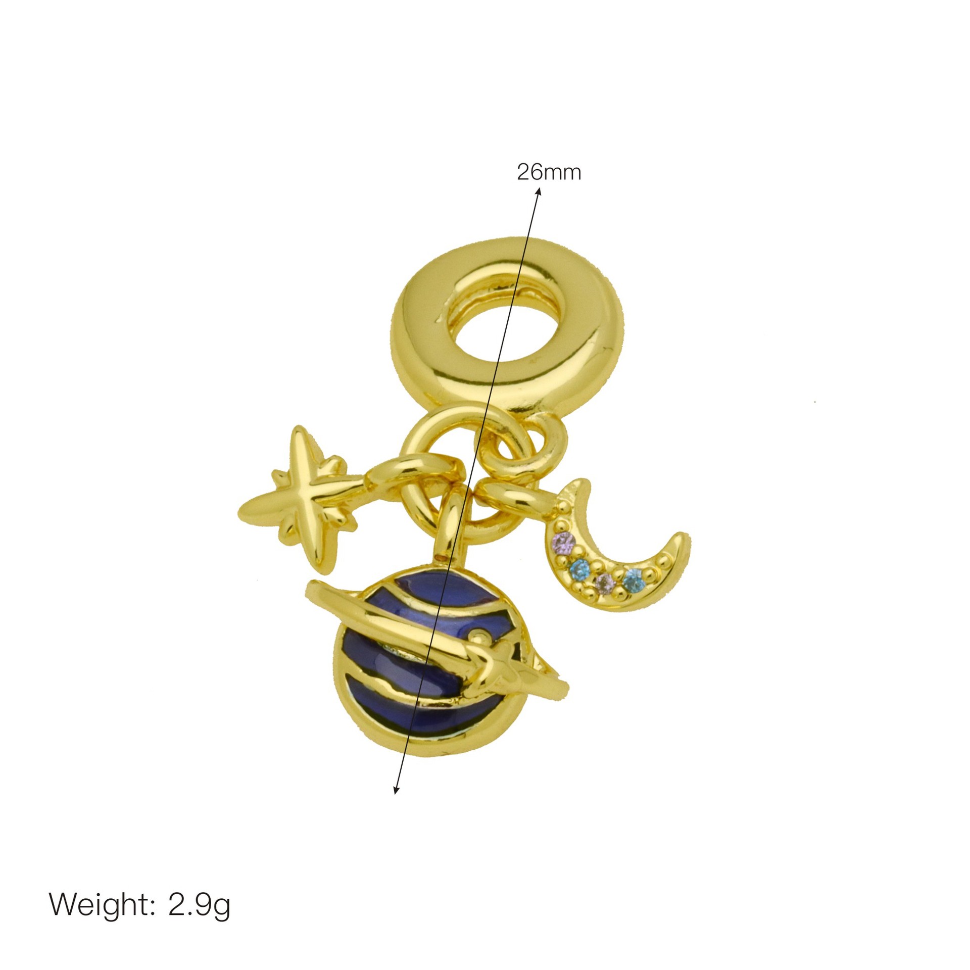13g Weight Pendant Jewelry Making Type 23mm, 31mm Jewelry Making Size Zircon Inlay Material DIY Jewelry Accessories Classification 1 Piece Quantity Copper Material Ice Cream, Moon Pattern Enamel Design Cute, Sweet Style 1 Piece 23mm 31mm Copper Zircon Ice Cream Moon Pendant 6