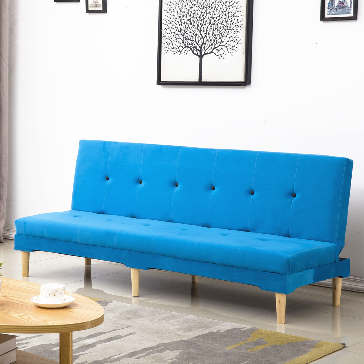 Fábrica directa sofá pequeño tipo simple cama plegable alquiler de alquiler económico esquina sala de estar dormitorio tienda al mediodía