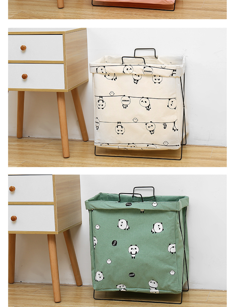 Iron Frame Folding Clothes Removable And Washable Storage Basket Wholesale Nihaojewelry display picture 3