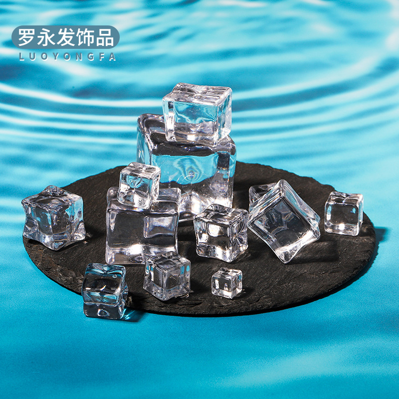 acrylic transparent ice cubes