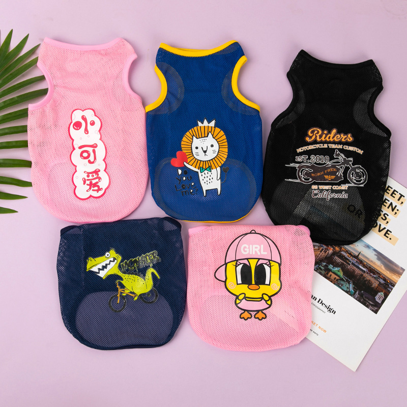 Dog clothes summer thin mesh dog vest cat Teddy than bear Bome pet clothing a generation of hair. Dog clothes summer thin mesh dog vest cat Teddy than bear Bome pet clothing a generation of hair.