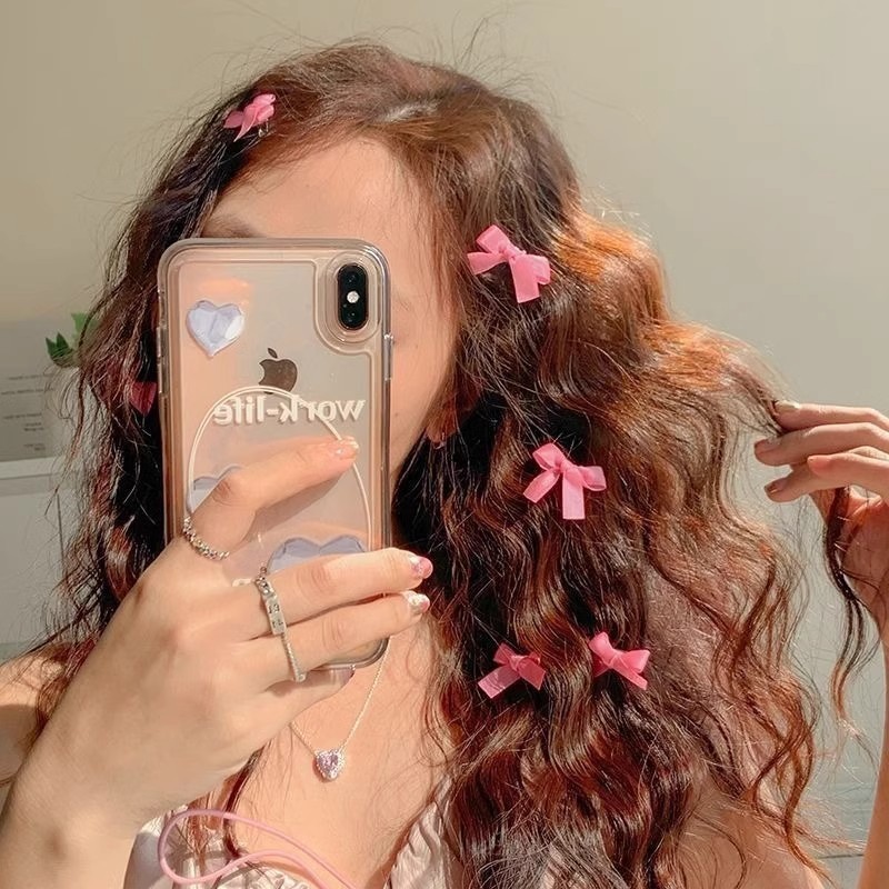 甘くてかわいいリボンヘアピン、マルチカラーバレエスタイルリボン、ミニカモノハシクリップ、ヘアアクセサリー、編み込みヘッドバンド、手作り|undefined