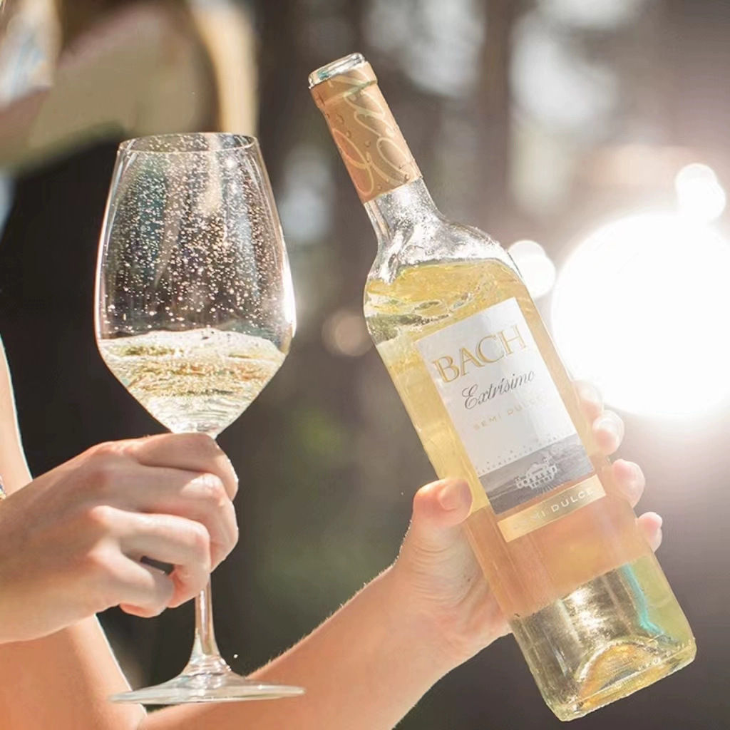 Spanish Bach Vineyard Original Bottle Imported Off-Dry White Wine, Lady's Tipsy Sweet Wine