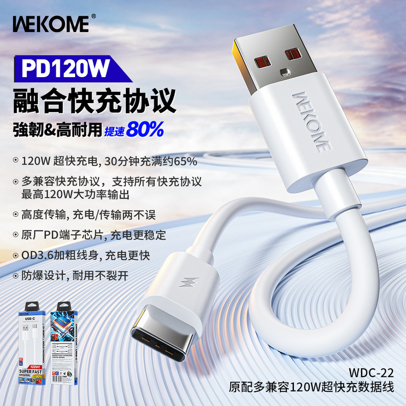 wekome原配120W快充支持480mbps数据传输支持手机笔记本充电线|undefined