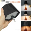 Diamond wine bottle lamp-three-color light-spike-black