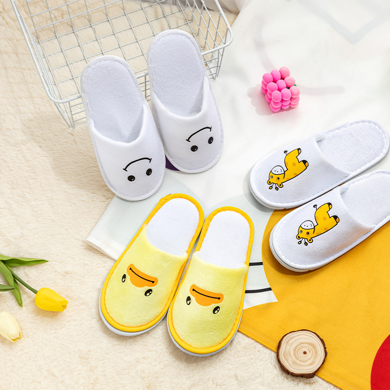 Family Room High-end Children's Portable Slippers Hotel Disposable Non-slip Thickened Bottom Kindergarten Children's Travel Indoor