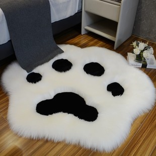 Cat Claw Shaped Plush Carpet Kidsren's Room Bedside Carpet Decorative Plush Mat Internet Celebrity Cartoon Coffee Table Floor Mat