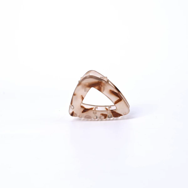 4.5cm triangular matte leopard print [light brown]