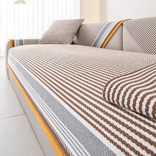 Japanese Style Cotton and Linen Sofa Cushion Old Coarse Cloth Four Seasons Universal Non-Slip Linen Summer Sitting Cushion Cover Cover Cover Fabric