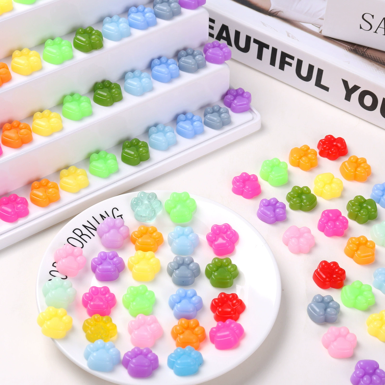 2025 тренд: маленькие мягкие игрушки для снятия стресса в виде милых кошачьих лапок, оптом для ларьков