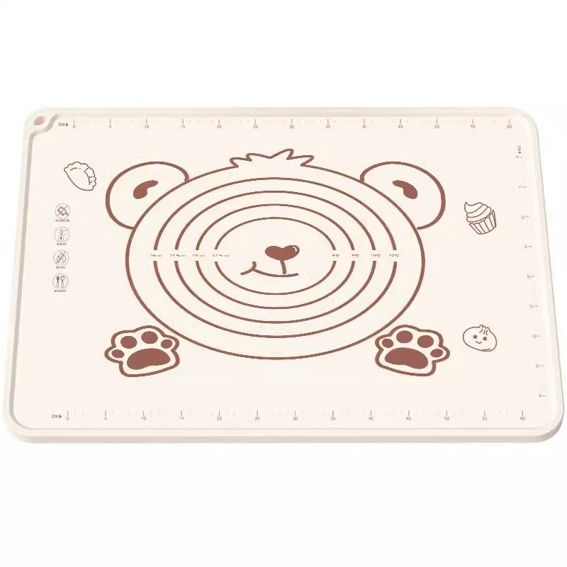 [Send cutting knife+rolling pin] Thicked non -stick silicone panel non -slip non -stick surface scale Silicone cushion kneading