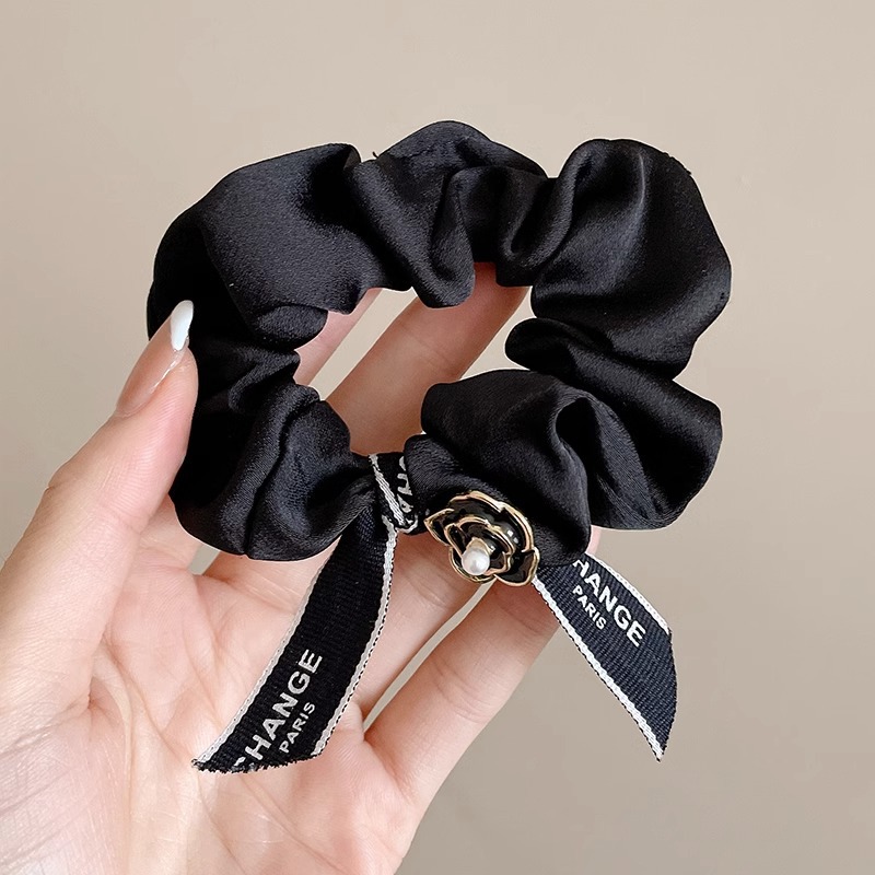 2023 nuevo tocado de cola de caballo alta banda de goma de temperamento Banda de pelo de intestino grueso de Flor Alta elástica diadema duradera lazo de pelo femenino