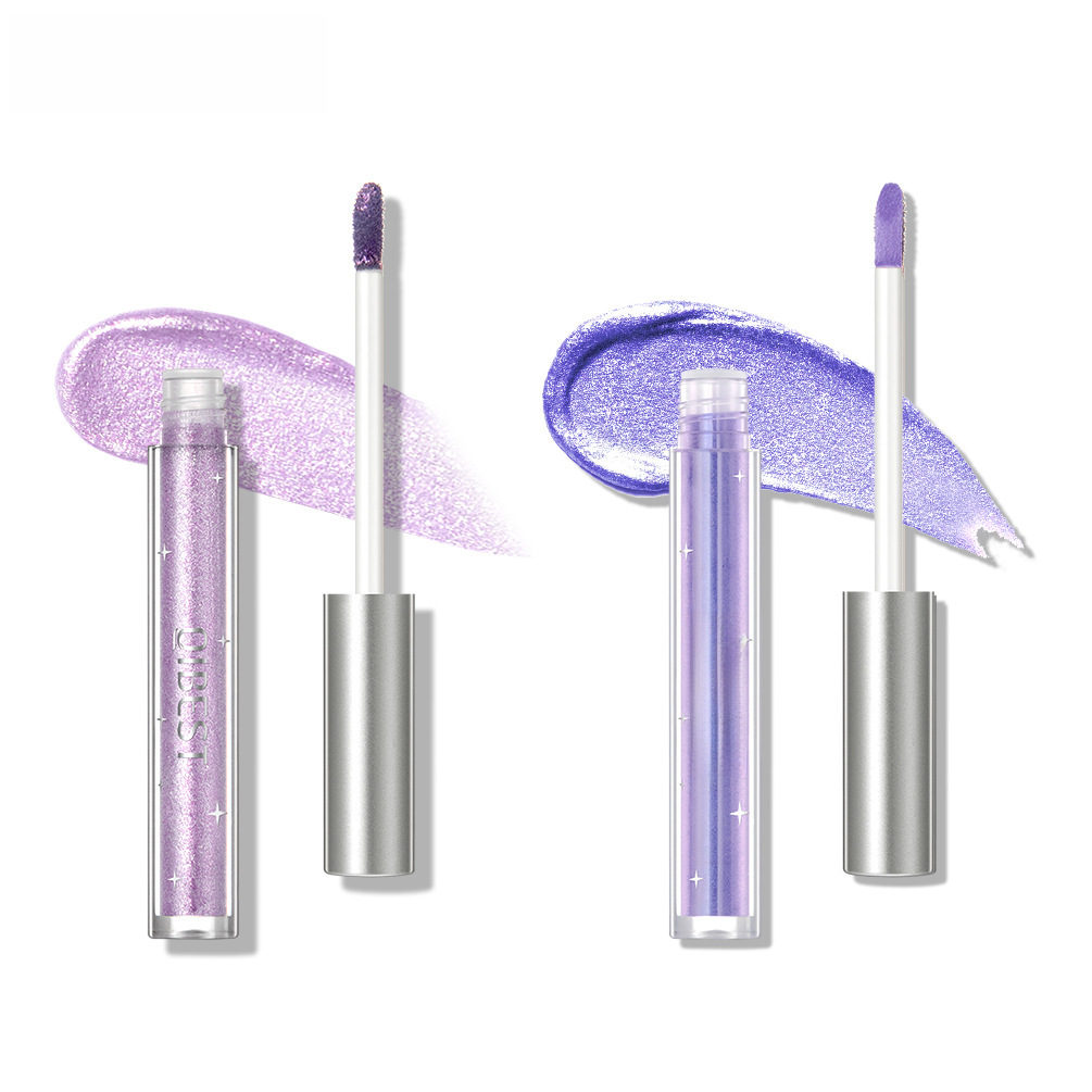 QIBEST Diamond Eyeshadow Liquid Flash Pearlescent Highlight Super Flash Sequin Matte Modified Eyeshadow Set Cross Border