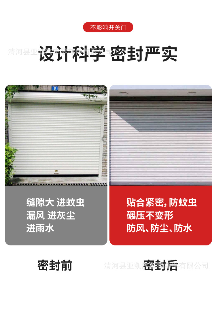 Manufacturer Supplies Garage Threshold Rubber Sealing Strips, Self-Adhesive Garage Waterproof and Dustproof Special Pvc Shock-Absorbing Rubber Strips