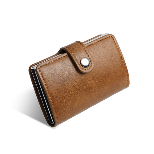 New Amazon automatic pop-up card case aluminum card holder multi-functional card case AliExpress factory direct sale