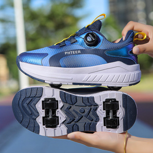 2025 New Style Heelys Shoes Four-Wheel Roller Shoes for Boys and Kidsren with Wheels Girls Skating Shoes Deformation Shoes