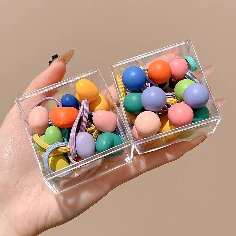 Anillo de cabello de color de caramelo para niños de alta elasticidad y durabilidad para atar el cabello de banda de goma para niñas cuerdas para el cabello no lastimas adornos para el cabello