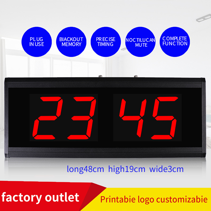 Modern Simple LED Digital Clock Large Digital Living Room Creative Wall Clock Office Personalized Calendar Clock