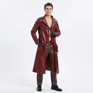 Костюм Данте из Devil May Cry красная кожаная куртка