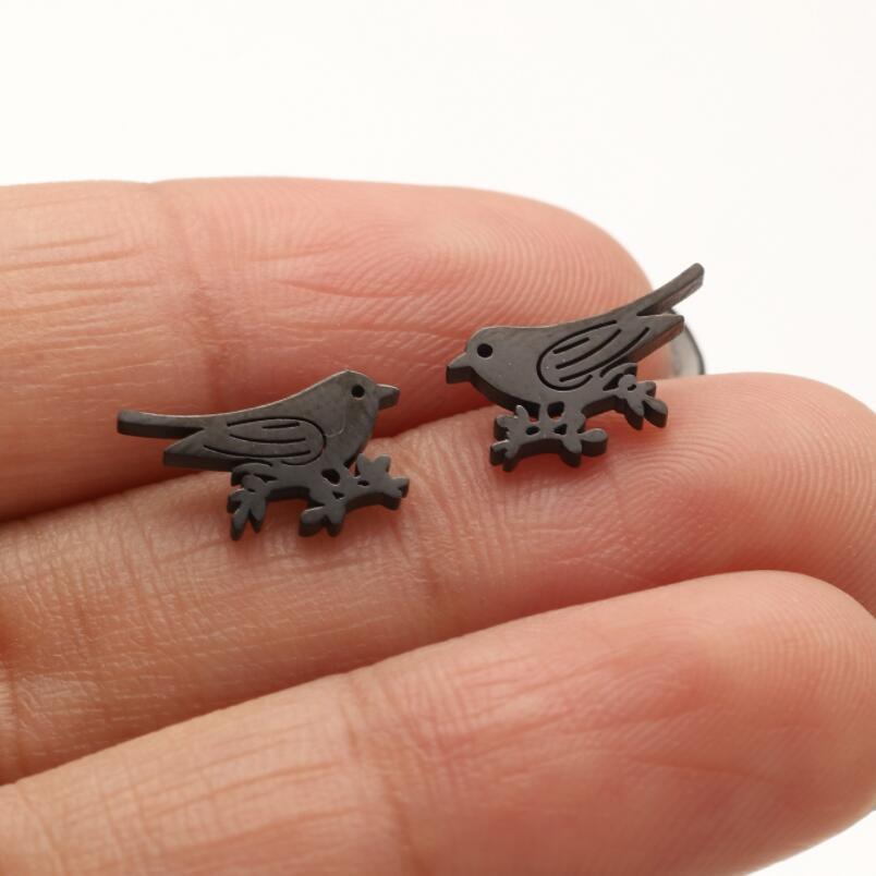 Animal Pattern Women'S Gender PVD Coated 18K Gold Real Gold Plated Animal 304 Stainless Steel Casual Cute Waterproof Non Tarnish Ear Studs