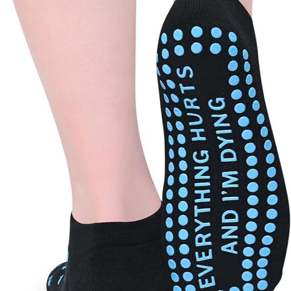 Sample Processing for Lifestyle Non-Slip Socks for Ballet, Pilates, Yoga, Dance, and Women's Non-Slip Socks