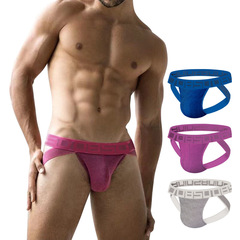 0850 New Men's T-Shaped Underwear Fashion Breathable Ribbed Fabric Sexy Comfort Low-Waist Double T-String BS3127