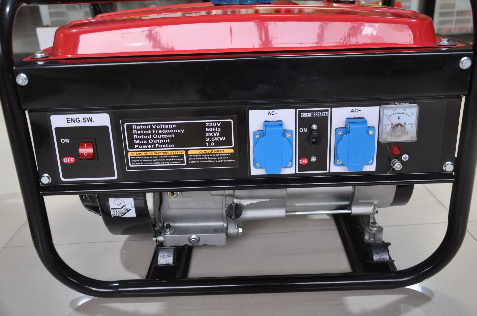 New Single-Phase Gasoline Generator 110V/220V Small Portable Outdoor Camping Style Emergency Generator 3/5Kw