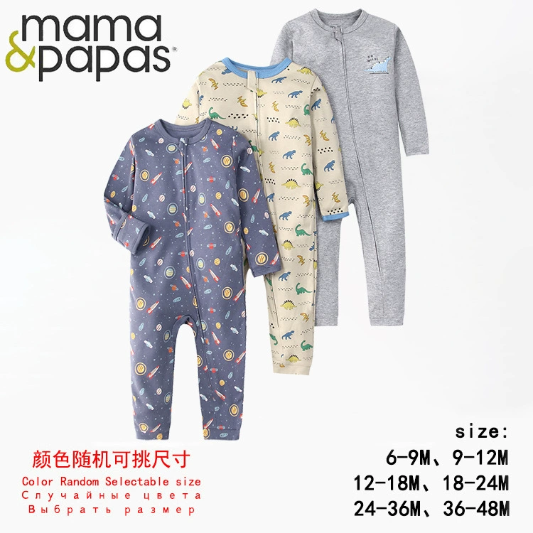 Детская одежда для внешней торговли, весенне-осенние детские комбинезоны, комбинезоны на молнии с длинными рукавами, пижамы, подарочные коробки для новорожденных, трансграничные поставки