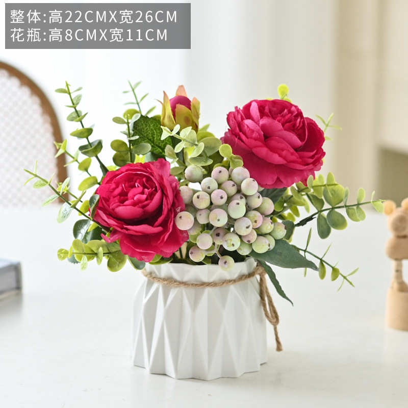 小众清新花桌面摆件假花客厅茶几装饰花餐桌花摆花绢花摆设无|undefined