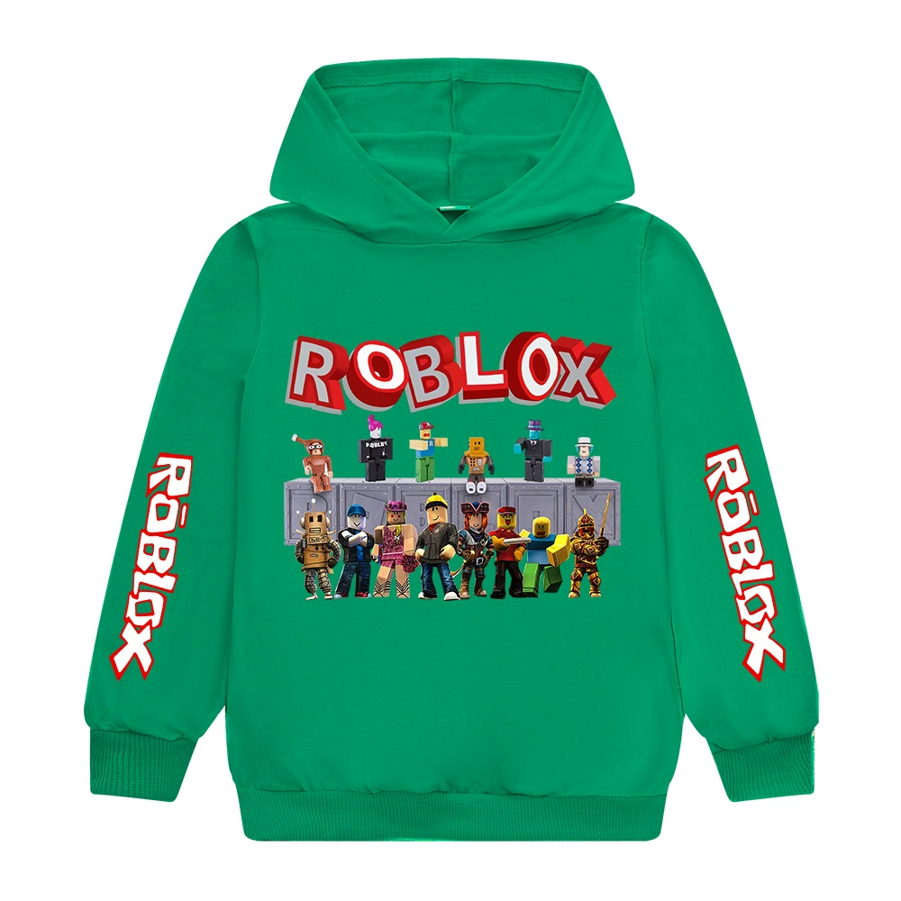 Популярная детская одежда с принтом Roblox, худи для мальчиков, свитшот B035-1XX