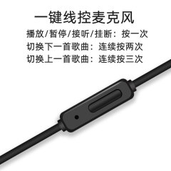 Universal wired microphone headset audio plug over-ear 3.5mm to 3.5mm car AUX dual recording cable phone remote control connection cord