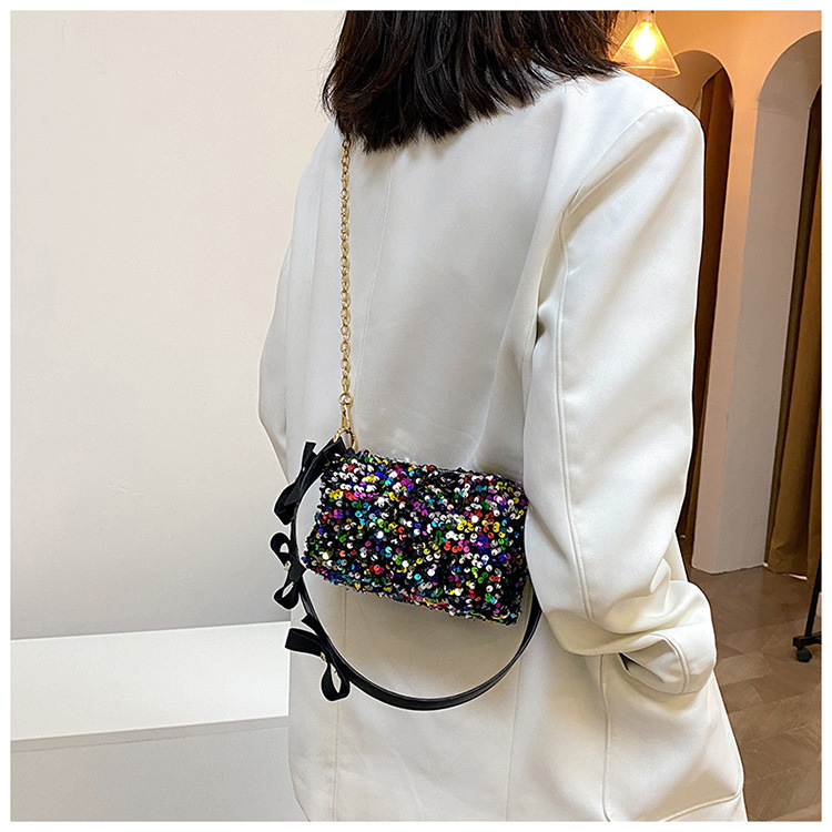 Korean Sequin Chain Shoulder Messenger Bag display picture 5