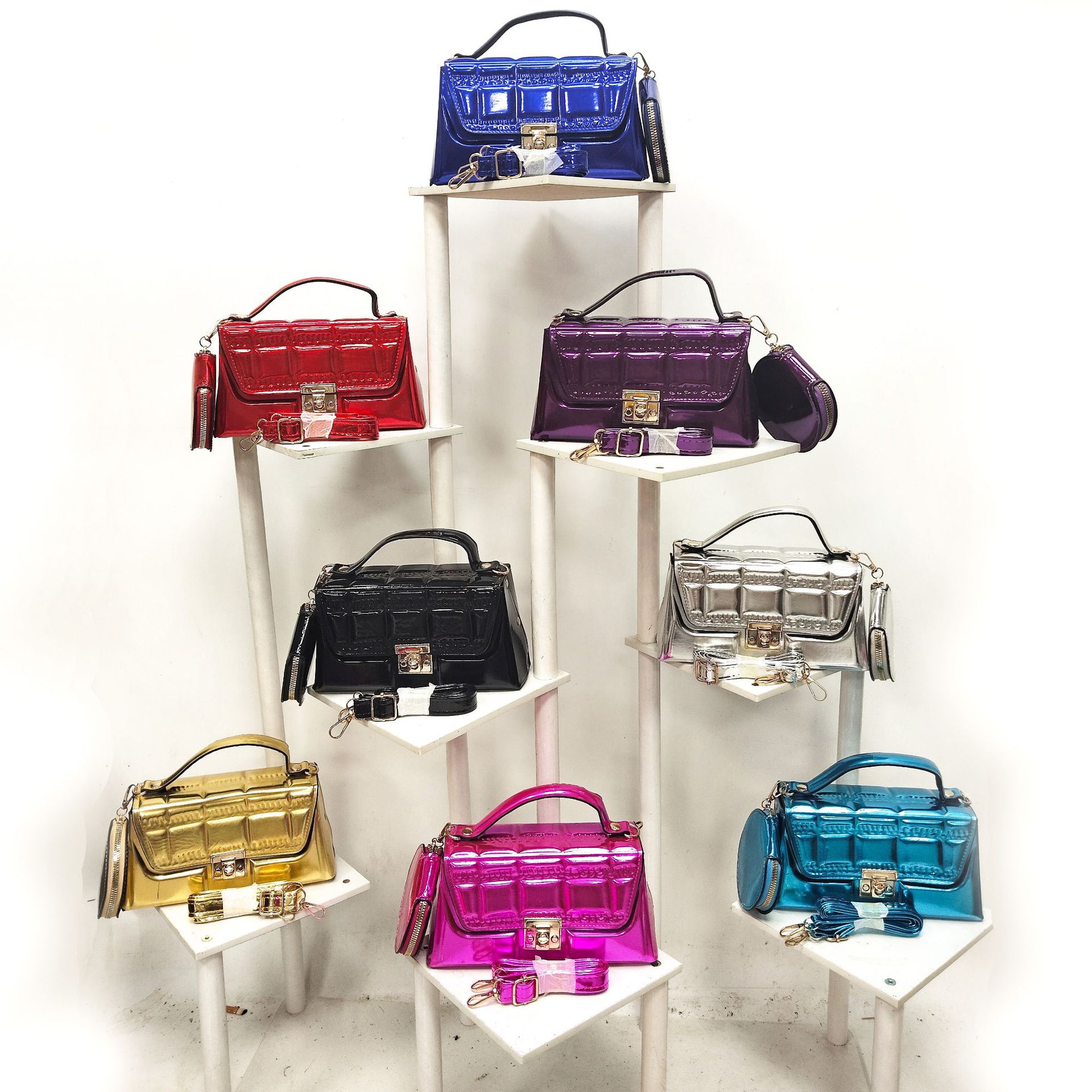 小香风PU皮革包包女士时尚百搭手提包网红斜挎包女士小包迷你包