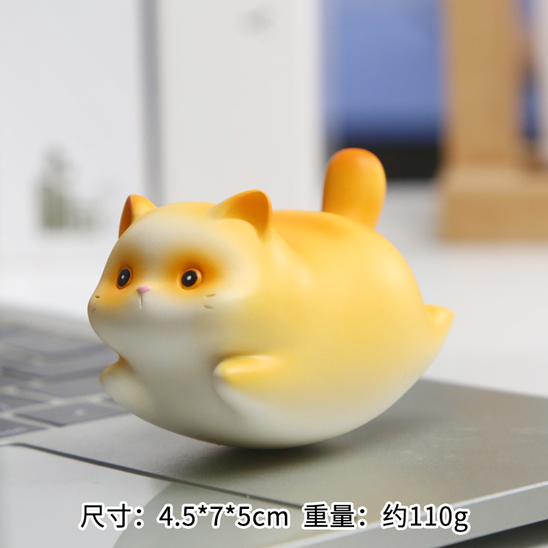 漫画フーリ猫シェーカー装飾品かわいい猫樹脂工芸品癒しオフィスデスクトップ装飾品|undefined