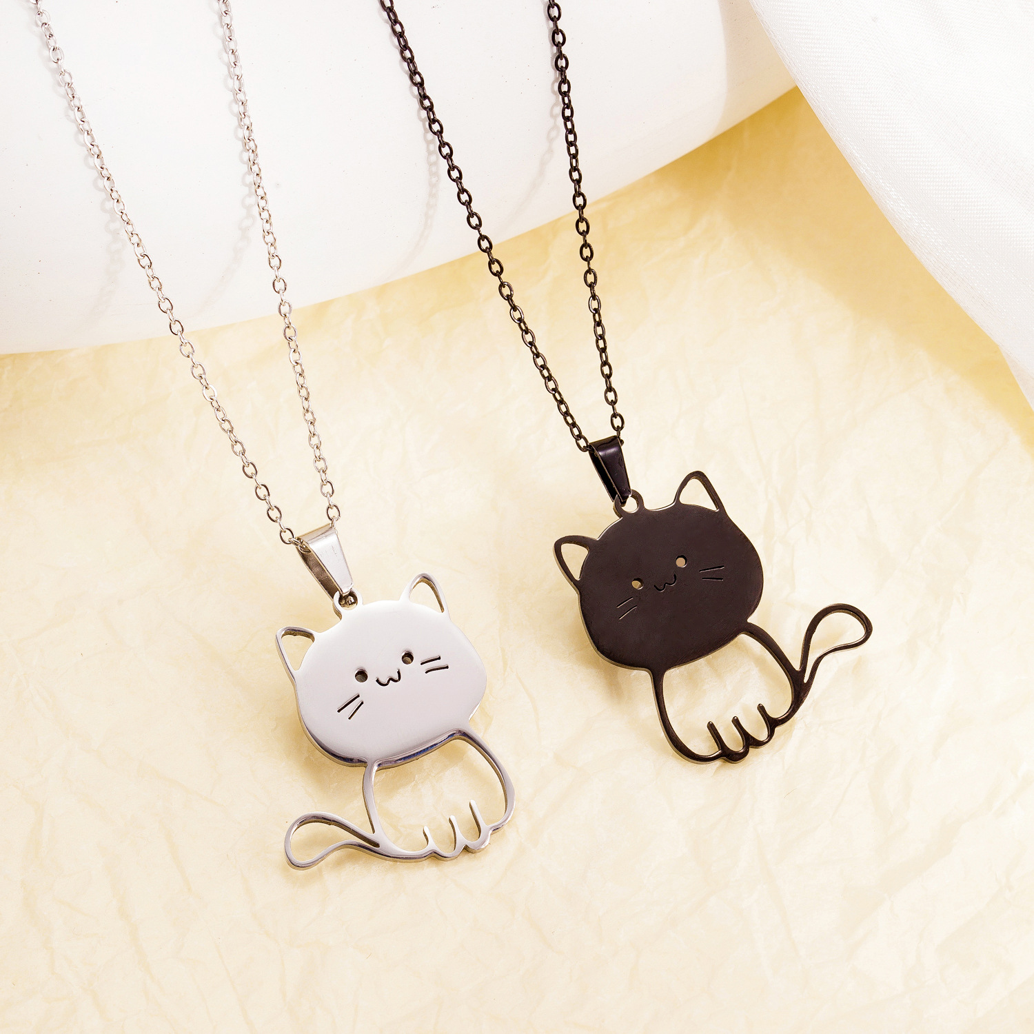 Creative cartoon fashionable necklace stainless steel