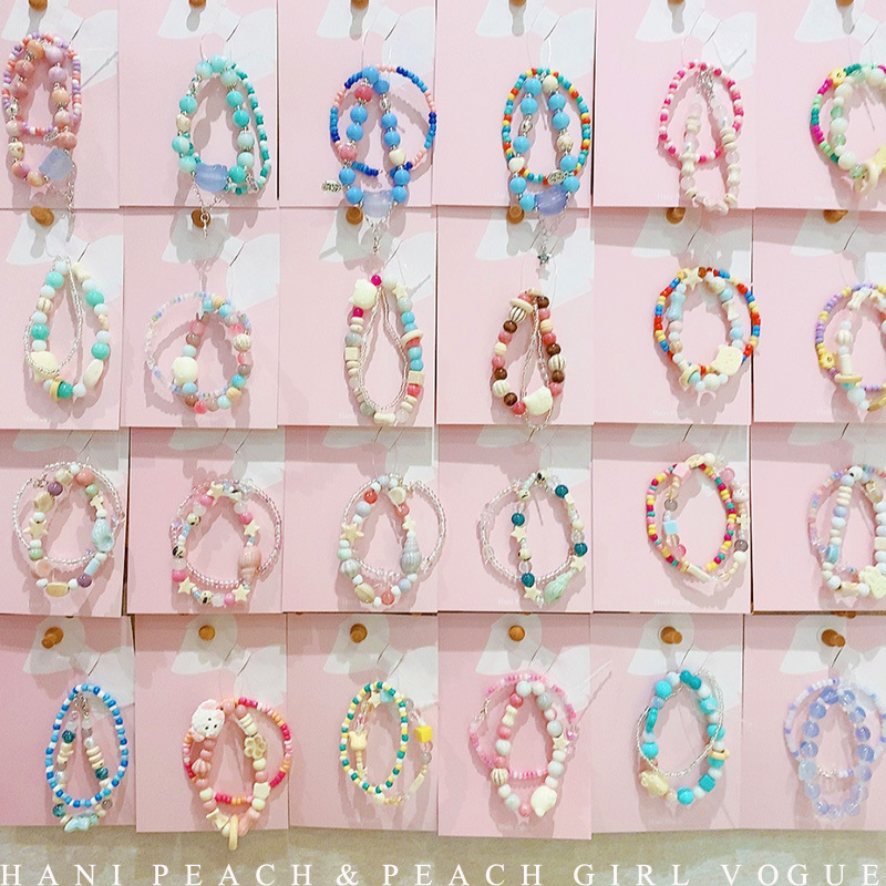 2350 spring and summer fresh sweet beaded bracelet large collection! Cat puppy conch bracelet exquisite girl folded