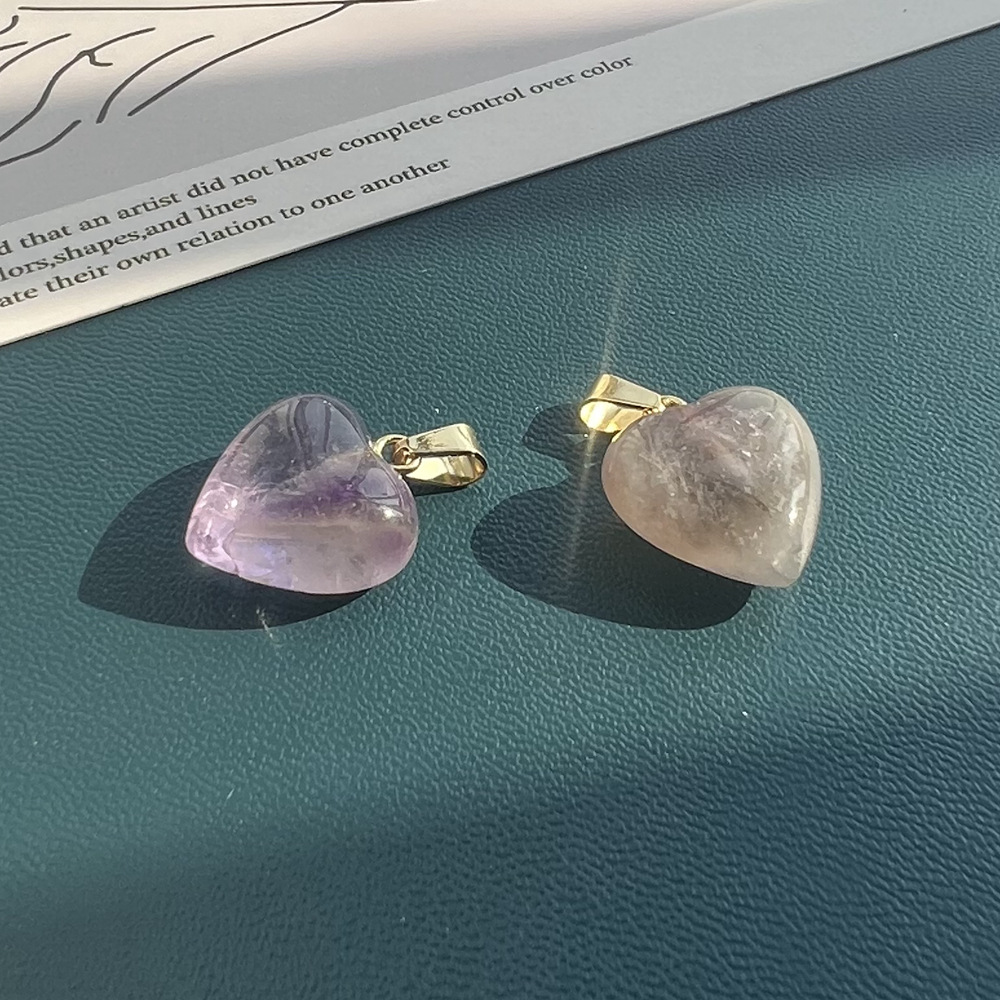8g Weight Pendant Jewelry Making Type 15mm Jewelry Making Size DIY Jewelry Accessories Classification 1 Piece Quantity natural stone Material Heart Shape Pattern Plating Design Elegant, Simple Style, Streetwear Style 1 Piece 15mm Natural Stone Heart Shape Pendant 3