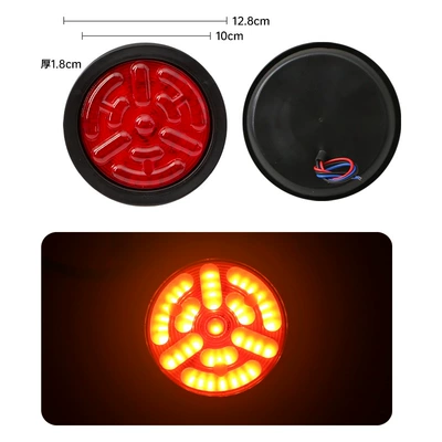 Manufacturer Truck Led Tail Light 24V Cimc Trailer Led Rear Tail Light Rubber Light Accessories Large Truck Oil Tanker Tail Light (Tail light) - 4inch-cimc-single-lamp-lens-type-red-high-brightness