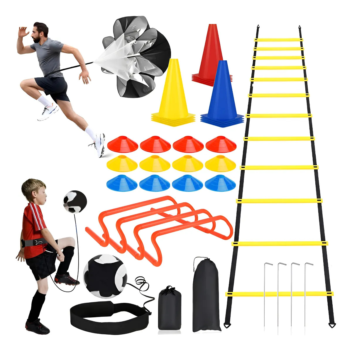 Set de Escalera de Agilidad para Fútbol de PE para Entrenamiento y Deportes