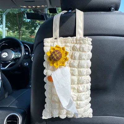 Car tissue box/set — Box Hanging Cartoon Monster - white-puff-sunflower-tissue-box